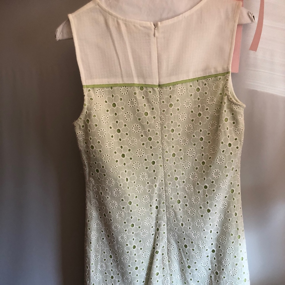 White and Green Dress